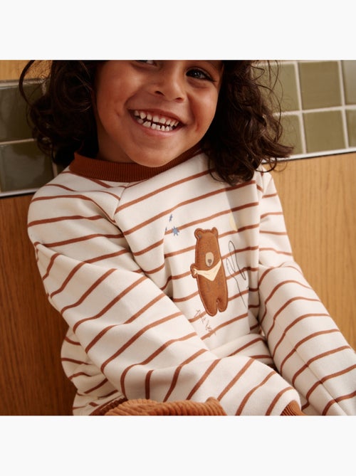 Sweat-shirt bébé en molleton Moka - Kiabi