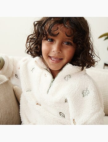 Sweat-shirt bébé en sherpa ginkgo