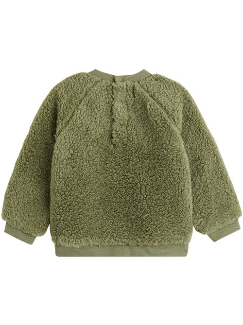 Sweat-shirt bébé en sherpa ginkgo - Kiabi
