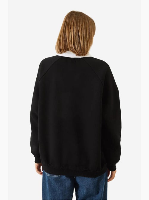 Sweat-shirt brossé à trois épaisseurs et col polo lucci - Kiabi Sweat-shirt brossé à trois épaisseurs et col polo lucci - Kiabi