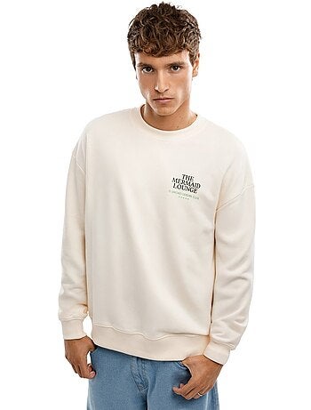 Sweat-shirt coton bio homme lifestyle homme lounge sand