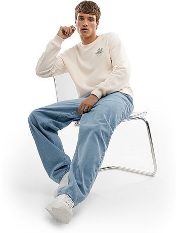 Sweat-shirt coton bio homme lifestyle homme lounge sand