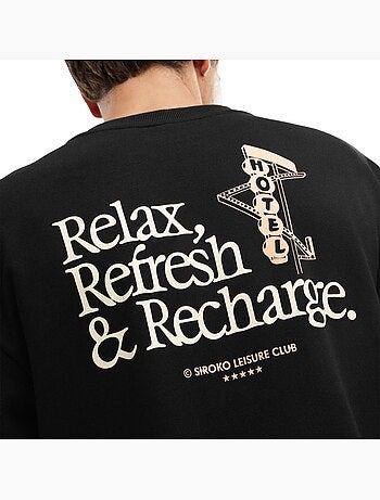Sweat-shirt coton bio homme lifestyle homme relax