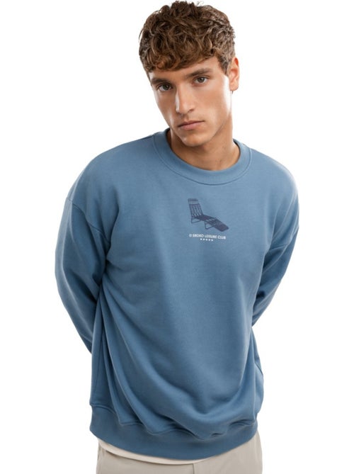 Sweat-shirt coton bio homme lifestyle homme summer - Kiabi