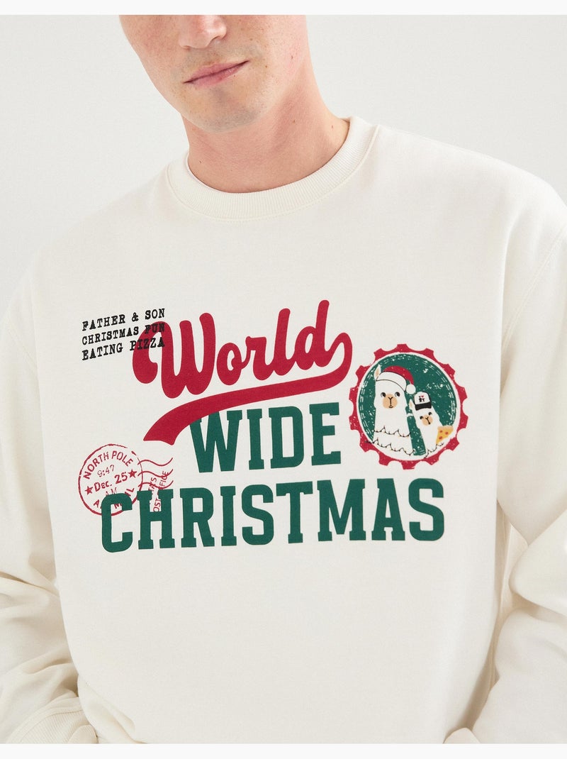 Sweat-shirt de Noël, MO Fashion Blanc - Kiabi