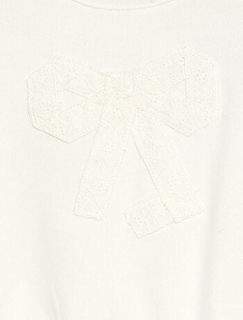 Sweat-shirt en coton avec animation sur le devant