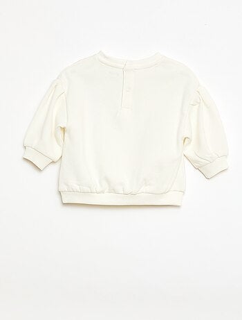 Sweat-shirt en coton avec animation sur le devant
