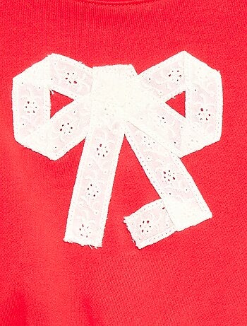 Sweat-shirt en coton avec animation sur le devant