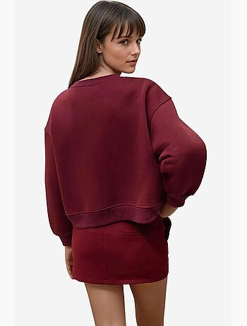 Sweat-shirt en coton brodé coupe décontractée hiccup