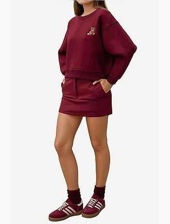 Sweat-shirt en coton brodé coupe décontractée hiccup