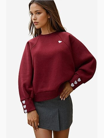 Sweat-shirt en coton brodé hiccup