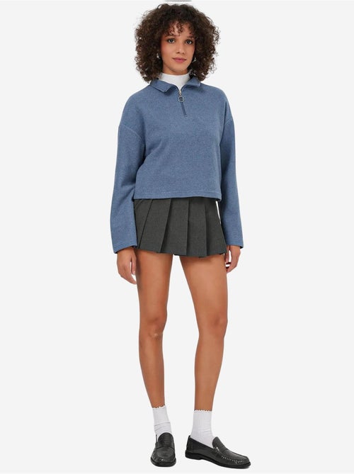 Sweat-shirt en tricot à col zippé bdart - Kiabi Sweat-shirt en tricot à col zippé bdart - Kiabi