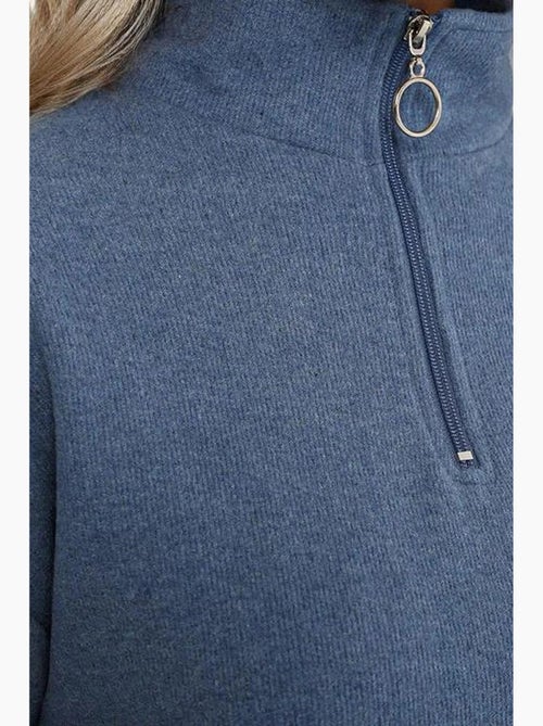 Sweat-shirt en tricot à col zippé bdart - Kiabi Sweat-shirt en tricot à col zippé bdart - Kiabi