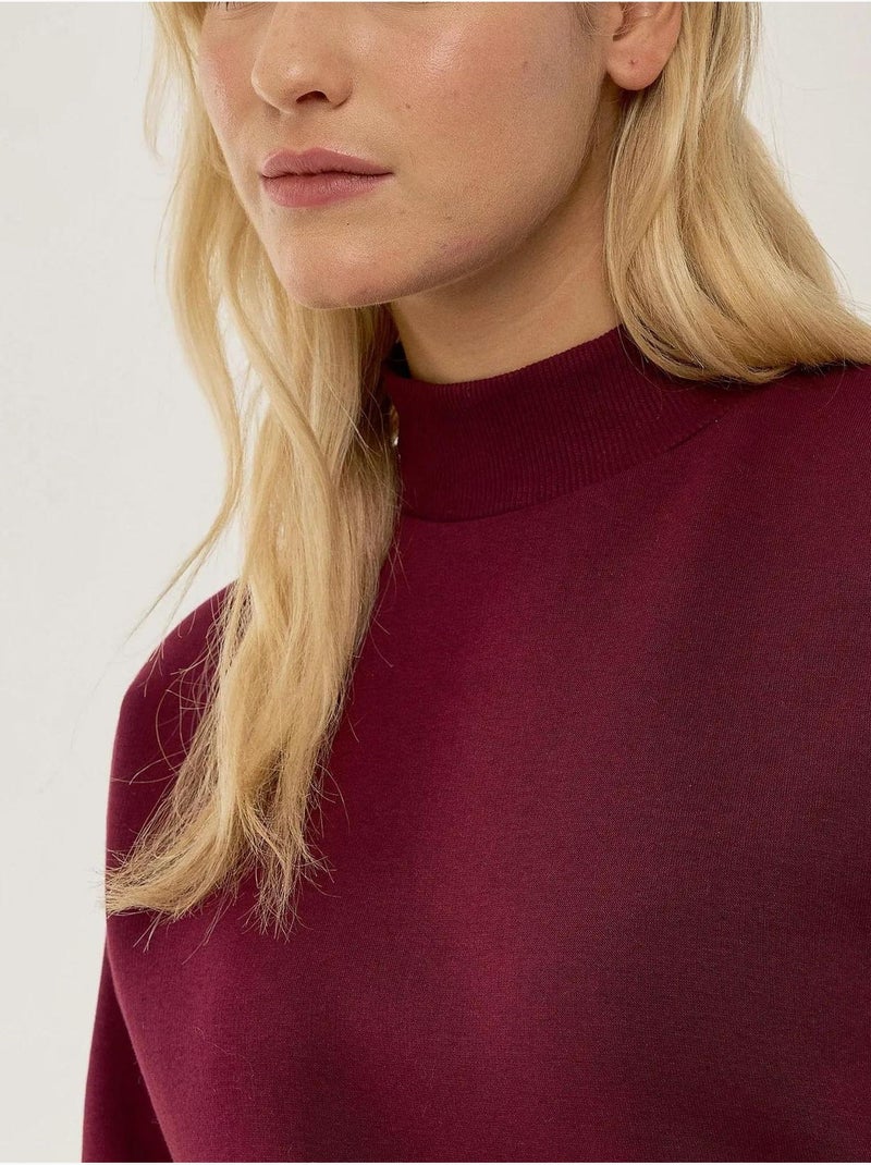Sweat-shirt en tricot coupe régulière hiccup Rouge bordeaux - Kiabi