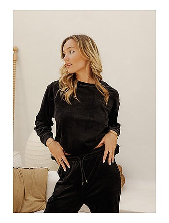 Sweat-shirt en velours charlotte