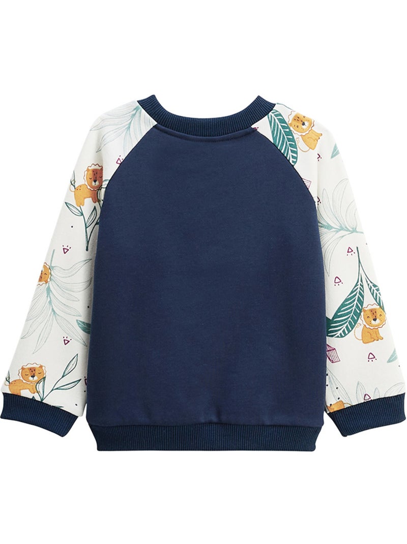 Sweat-shirt enfant en molleton Charly Bleu - Kiabi