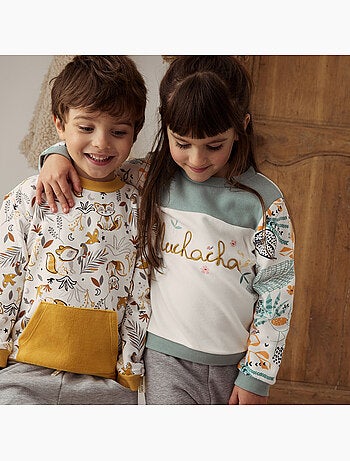 Sweat-shirt enfant en molleton holamuchacha