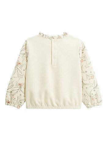 Sweat-shirt enfant en molleton lison