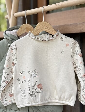 Sweat-shirt enfant en molleton lison