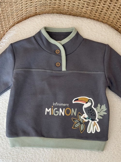 Sweat-shirt enfant en molleton ultra chaud Boavista - Kiabi Sweat-shirt enfant en molleton ultra chaud Boavista - Kiabi