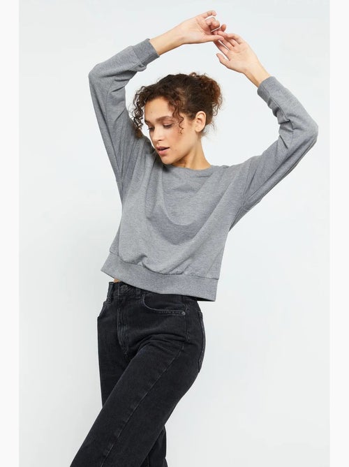 Sweat-shirt femme coupe décontractée à col rond tommy - Kiabi Sweat-shirt femme coupe décontractée à col rond tommy - Kiabi