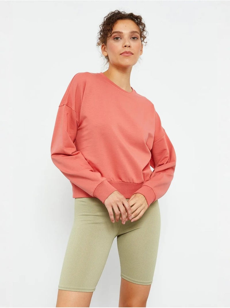 Sweat-shirt femme coupe décontractée à col rond tommy Orange clair - Kiabi