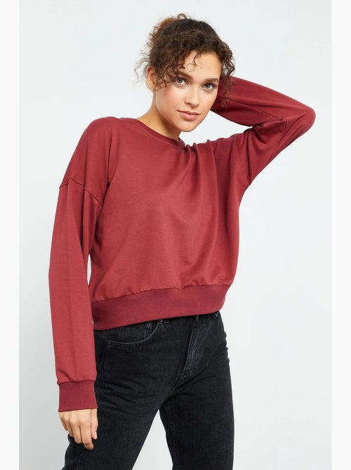 Sweat-shirt femme coupe décontractée à col rond tommy - Kiabi Sweat-shirt femme coupe décontractée à col rond tommy - Kiabi