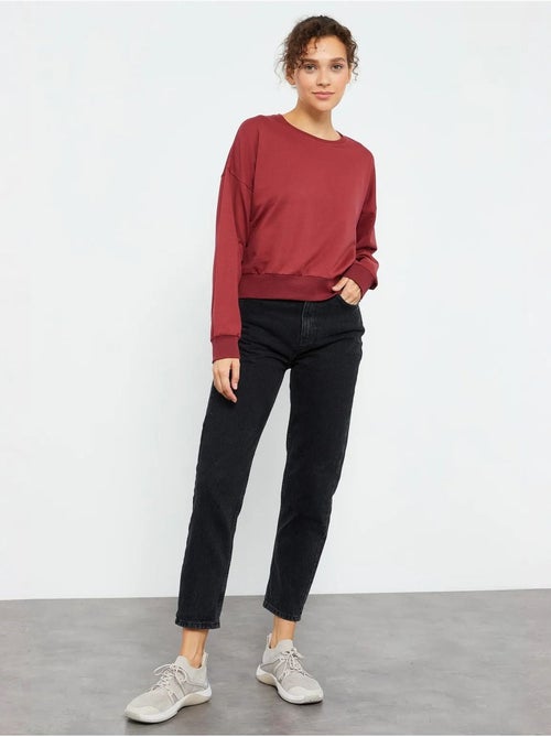 Sweat-shirt femme coupe décontractée à col rond tommy - Kiabi Sweat-shirt femme coupe décontractée à col rond tommy - Kiabi