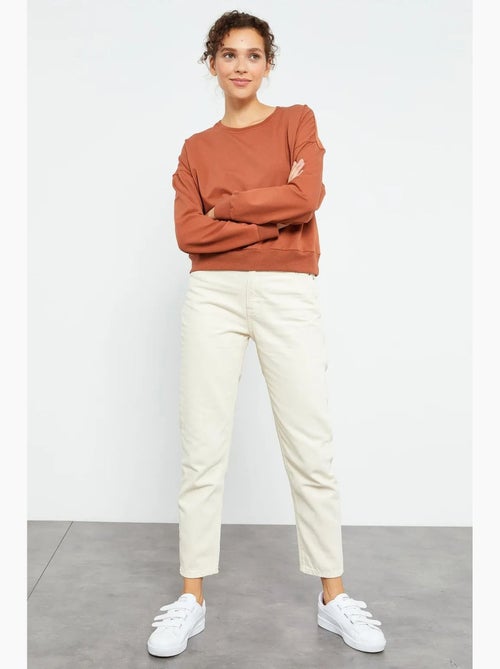 Sweat-shirt femme coupe décontractée à col rond tommy - Kiabi Sweat-shirt femme coupe décontractée à col rond tommy - Kiabi