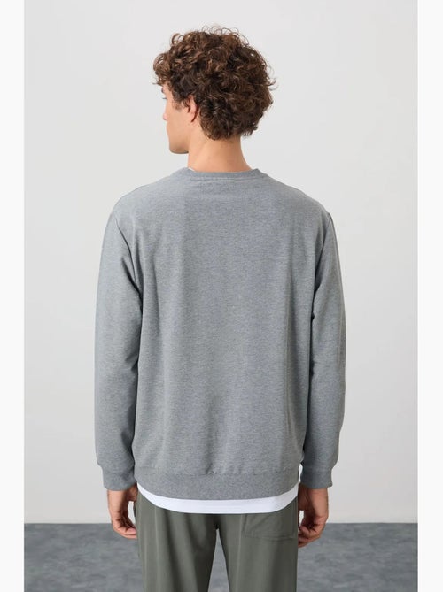 Sweat-shirt homme col rond uni tommy - Kiabi Sweat-shirt homme col rond uni tommy - Kiabi
