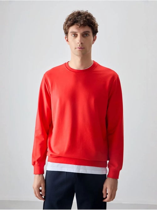 Sweat-shirt homme col rond uni tommy - Kiabi