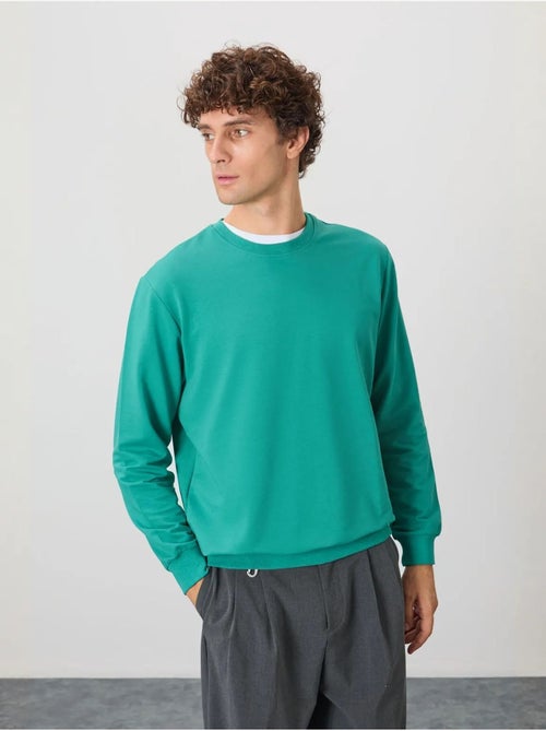 Sweat-shirt homme col rond uni tommy - Kiabi