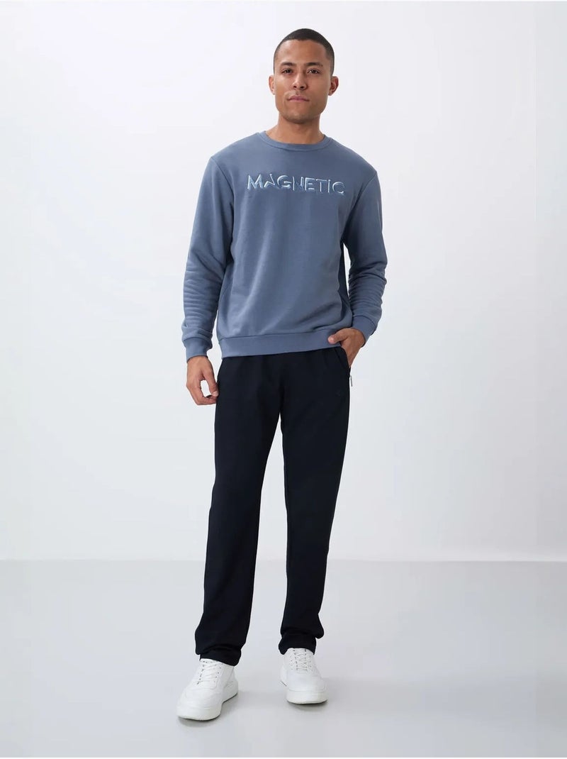 Sweat-shirt homme imprimé à col rond tommy Gris Noir - Kiabi