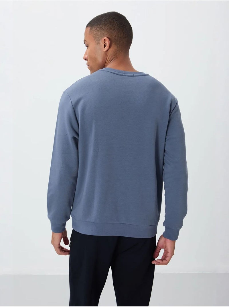 Sweat-shirt homme imprimé à col rond tommy Gris Noir - Kiabi