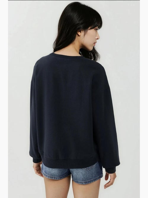 Sweat-shirt imprimé à col ras du cou et coupe décontractée hiccup - Kiabi