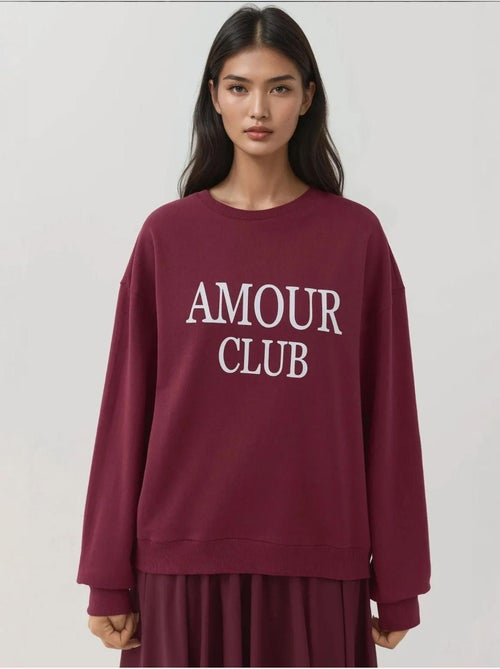 Sweat-shirt imprimé à col ras du cou et coupe décontractée hiccup - Kiabi