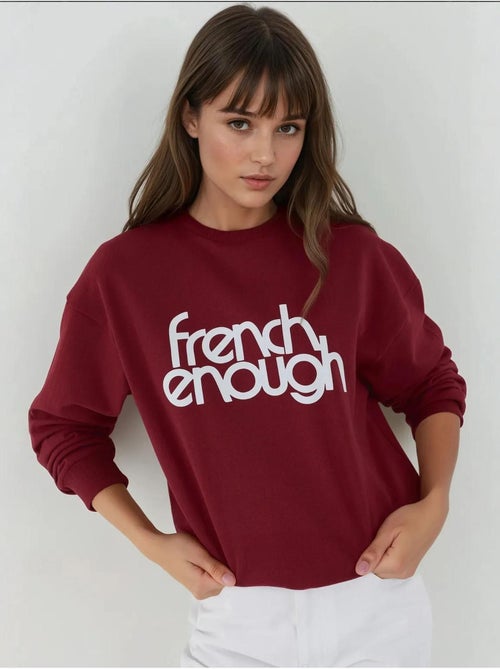 Sweat-shirt imprimé à col ras du cou et manches longues hiccup - Kiabi