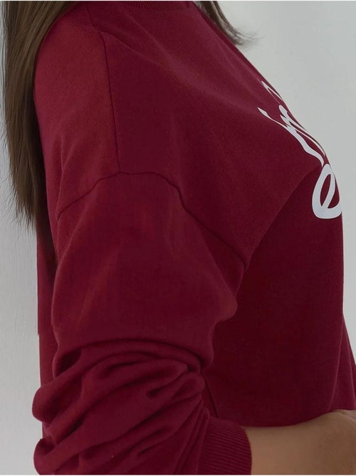 Sweat-shirt imprimé à col ras du cou et manches longues hiccup - Kiabi