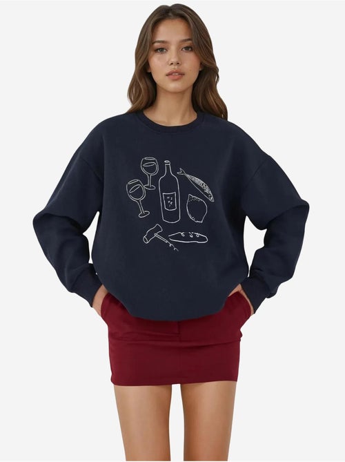 Sweat-shirt imprimé à col rond hiccup - Kiabi Sweat-shirt imprimé à col rond hiccup - Kiabi