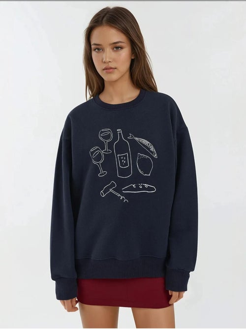 Sweat-shirt imprimé à col rond hiccup - Kiabi Sweat-shirt imprimé à col rond hiccup - Kiabi