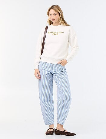 Sweat-shirt imprimé à manches longues