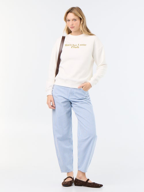 Sweat-shirt imprimé à manches longues - Kiabi Sweat-shirt imprimé à manches longues - Kiabi