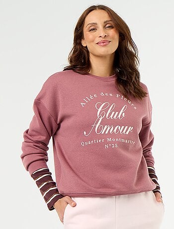 Sweat-shirt imprimé à manches longues