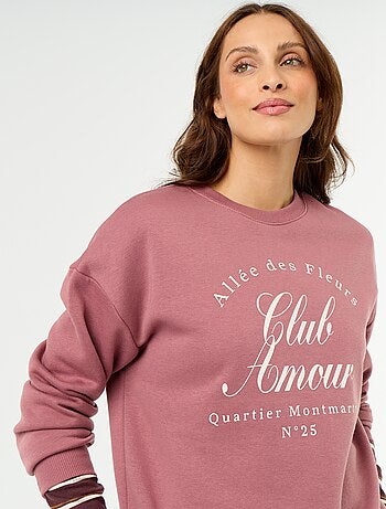 Sweat-shirt imprimé à manches longues