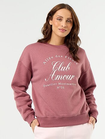 Sweat-shirt imprimé à manches longues