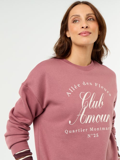 Sweat-shirt imprimé à manches longues - Kiabi Sweat-shirt imprimé à manches longues - Kiabi