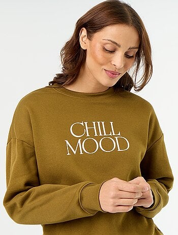 Sweat-shirt imprimé à manches longues