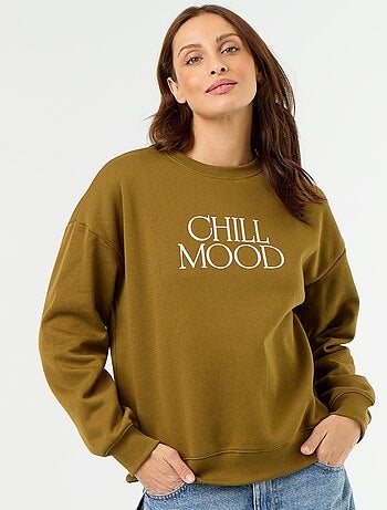 Sweat-shirt imprimé à manches longues