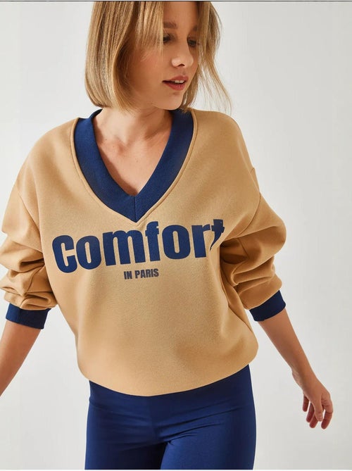 Sweat-shirt imprimé confort lucci - Kiabi Sweat-shirt imprimé confort lucci - Kiabi
