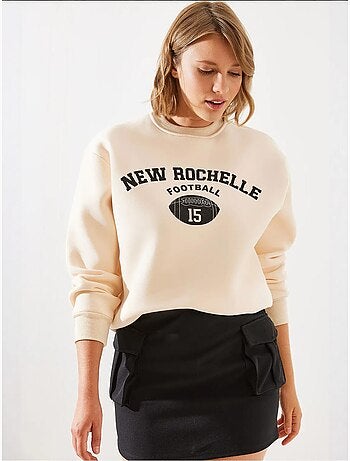 Sweat-shirt imprimé rochelle en polaire triple fil mbhs lucci